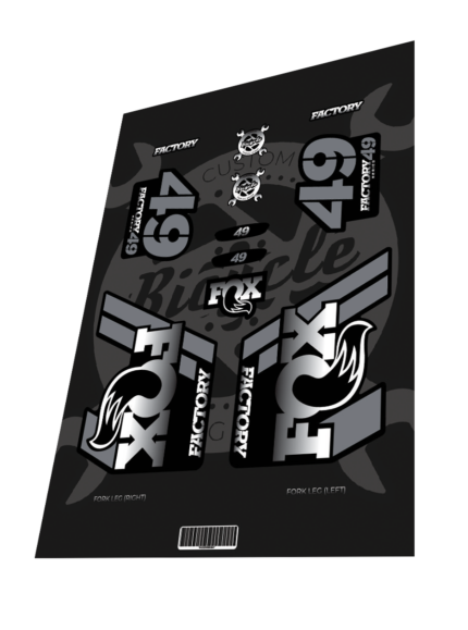 FOX Factory 49 Gradient White Black 2020